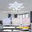 10 Heads Lily Flower Modern Chandelier LED Ceiling Light with Remote for Living Room Bedroom - 3