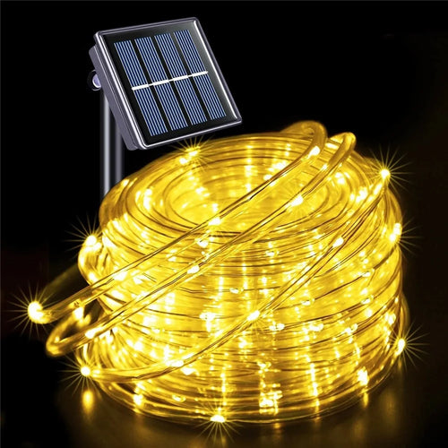 32m 300 LED 8 Modes Solar String Light PVC Copper Wire Holiday Decorative Lamp for Outdoor Garden Patio - Warm Color - 1