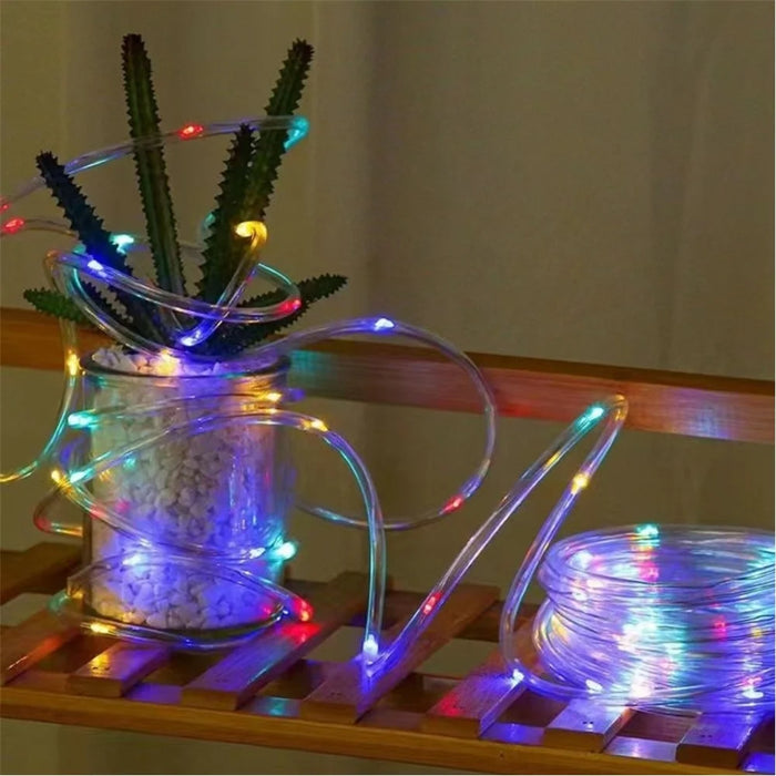 32m 300 LED Remote Control PVC Copper Wire LED String Light with Empty Battery Box Garden Decoration - Warm Color - 7