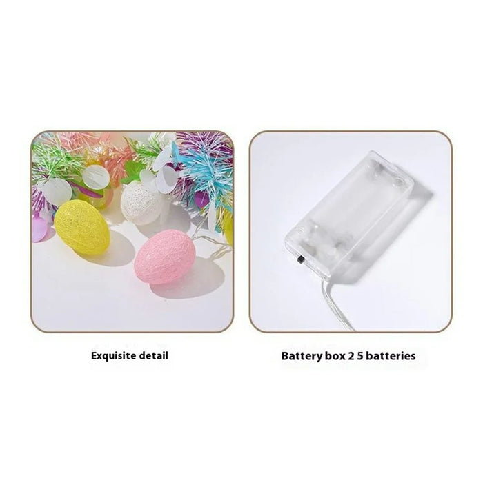4m 20 Lights Romantic Ribbon String Light for Christmas Party Battery Operated Ambient Lamp - Heart - 4