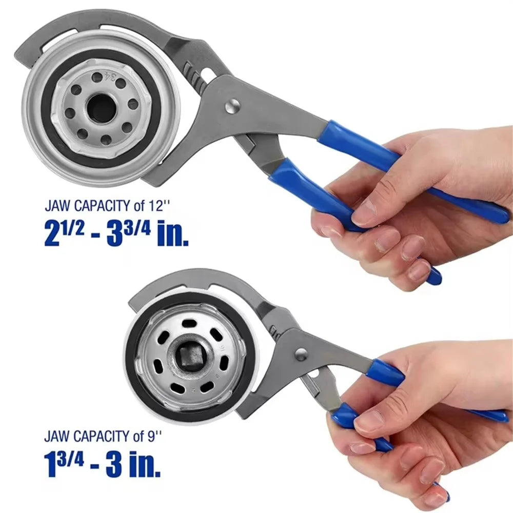 9 Inch Adjustable Oil Filter Wrench High Carbon Steel 5 Position 44.5-76mm Pliers Tool for Car Truck - 4