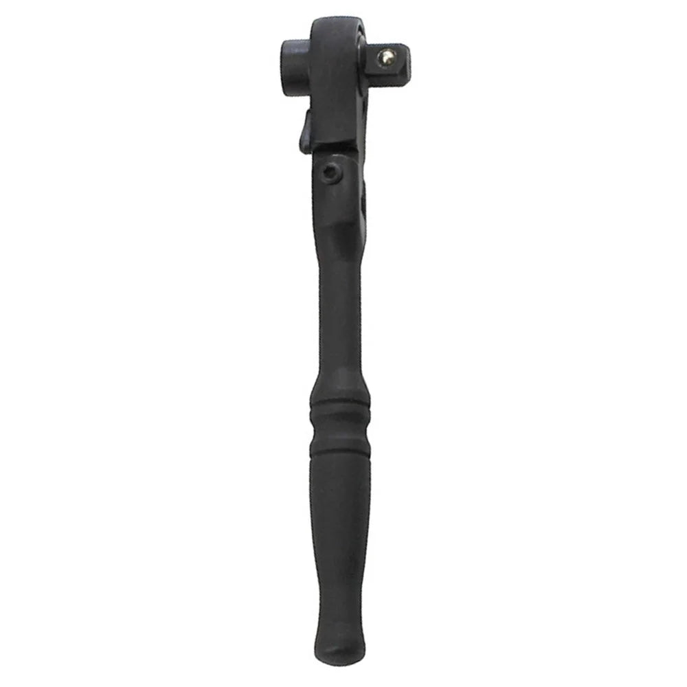 2 in 1 Mini Ratchet Wrench Swivel Head 72 Teeth 1 / 4 Inch Drive Socket Screwdriver Handle - Black - 1