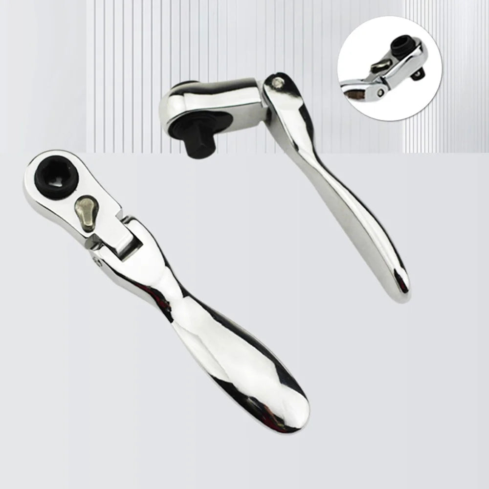 1 / 4 Inch Mini Ratchet Wrench Screwdriver Handle 72 Teeth Dual-Head Rotatable Spanner - 5
