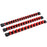 3Pcs Socket Organizer 1 / 2 3 / 8 1 / 4 Multi-Size Socket Holder Plastic Storage Rail - Red - 1