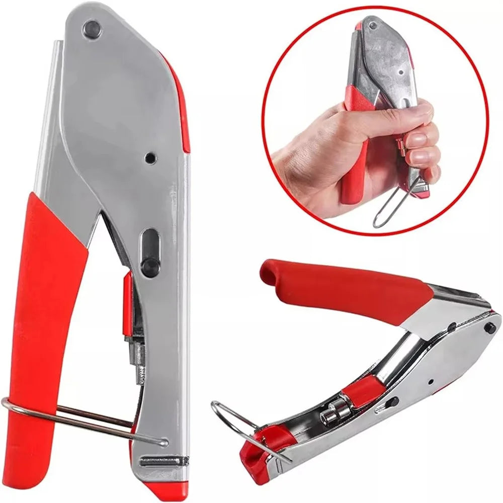RG59 / 6 Coaxial Cable Crimping Tool 7PCS Set F Connector Compression Pliers Network Cable Wire Stripper - 2