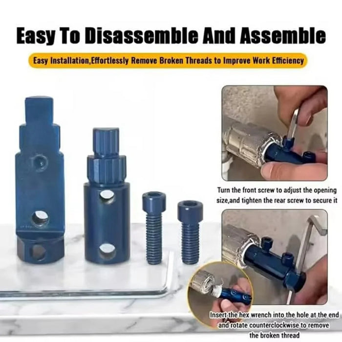 Multifunctional Faucet Valve Screw Extractor Set 1 / 2 3 / 4 1 Inch Universal Broken Bolt Remover Tool - 6