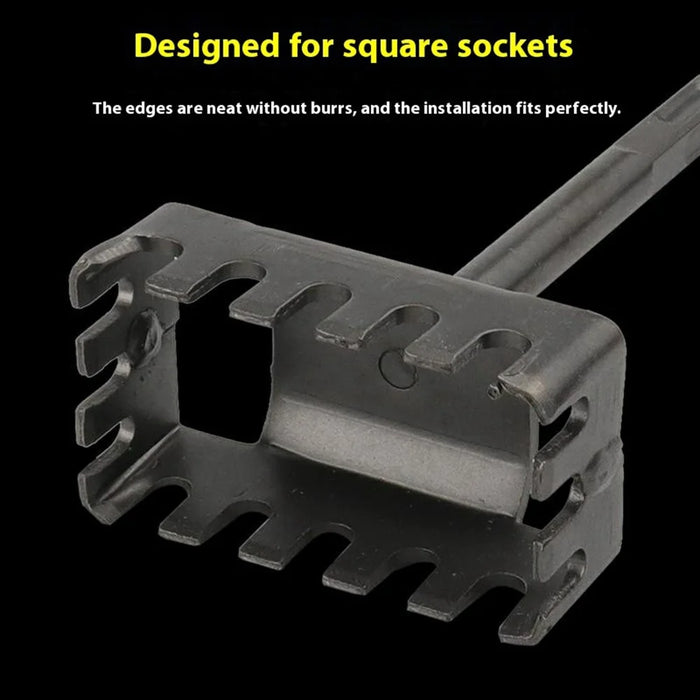 Square Hole Saw Wall Cutting Tool Electric Hammer Attachment Quick Opening Device For Electricians - Square Shank - 4