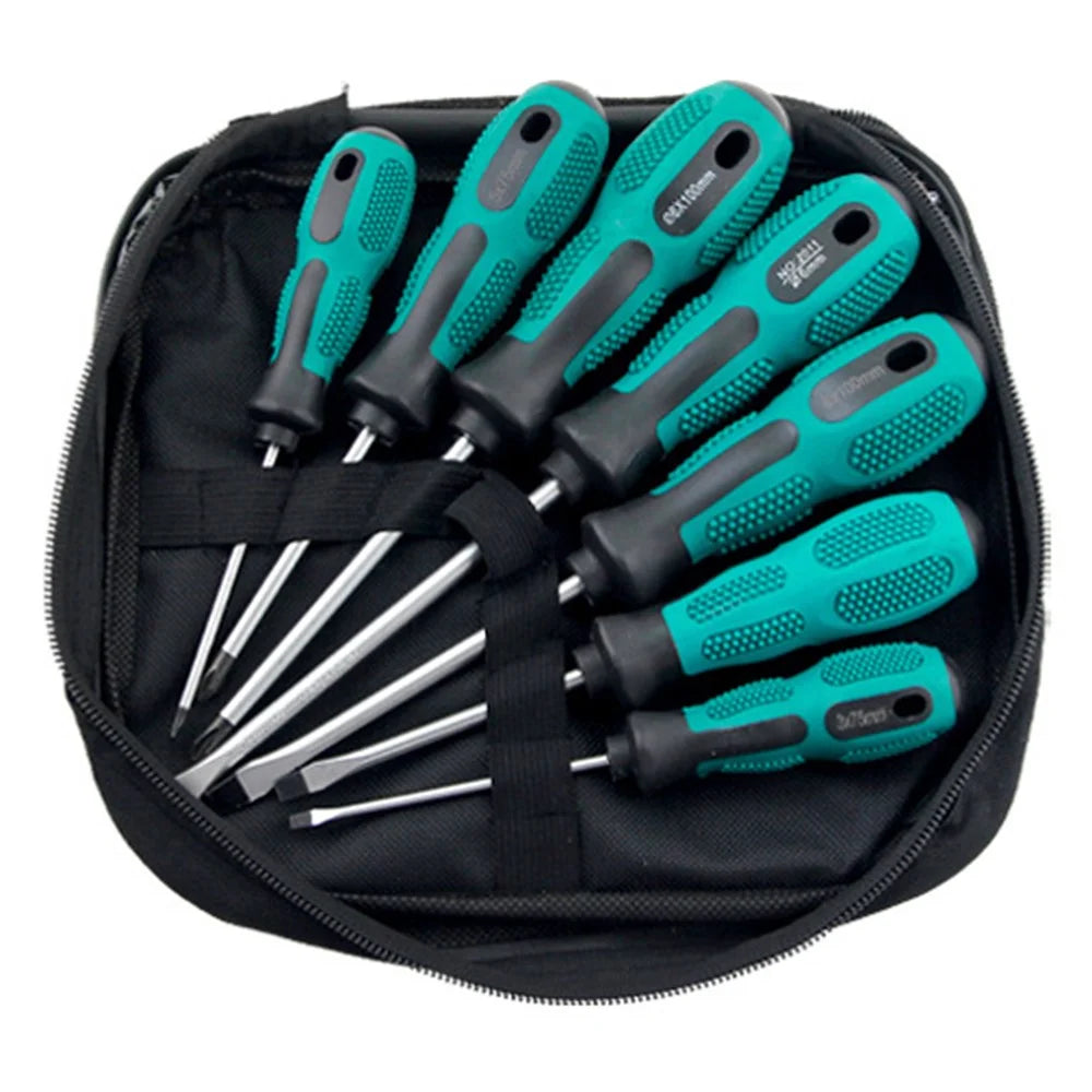 7 PCS Screwdriver Set Two Tone Rubber Handle Magnetic Phillips  /  Flathead Multi-Function Repair Tool - 1