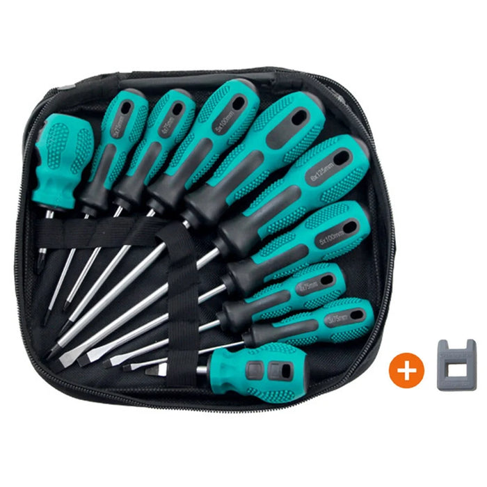 10 PCS Screwdriver Set Magnetic Phillips Flathead Multi-Function Repair Tool Kit with Magnetizer - 1