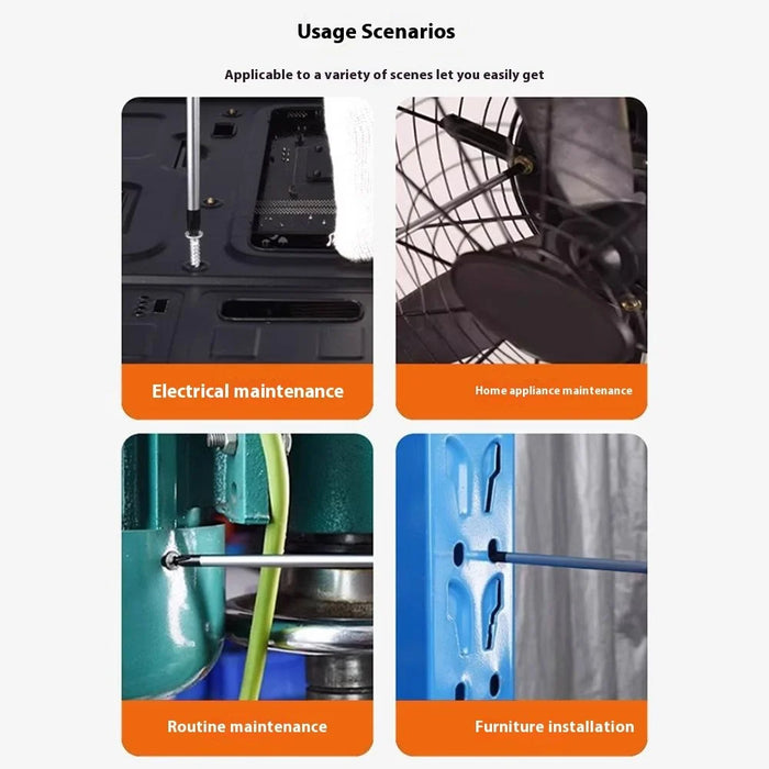 10 PCS Screwdriver Set Magnetic Phillips Flathead Multi-Function Repair Tool Kit with Magnetizer - 6