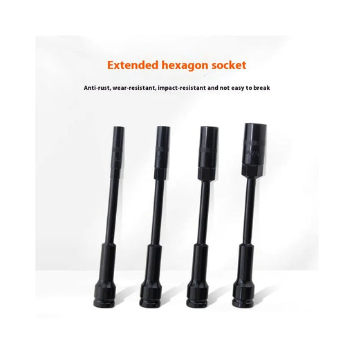 1 / 2 Inch Square Drive Extended Socket Chrome Vanadium Steel Hex Shank Socket Auto Repair Tool 10mm - 2