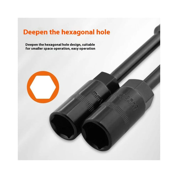 1 / 2 Inch Square Drive Extended Socket Chrome Vanadium Steel Hex Shank Socket Auto Repair Tool 13mm - 5