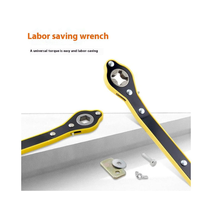 Car Jack Wrench Set Ratchet Handle Labor-Saving For Tire Change Hex Socket Wrench with Adapter - 2