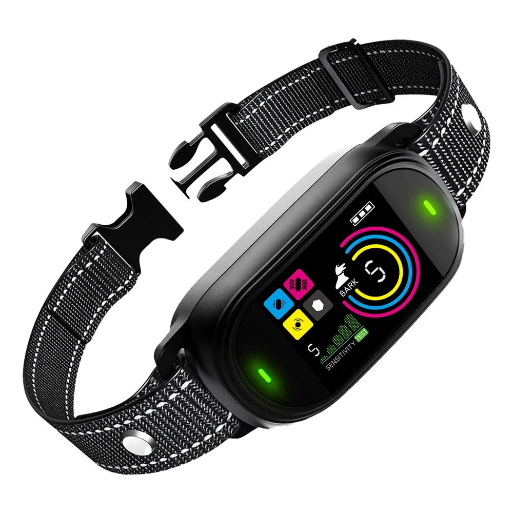 BC3V For Dogs Smart Anti Bark Collar IP67 Waterproof Sound and Vibration Color Screen Pet Training Collar Gift - 1
