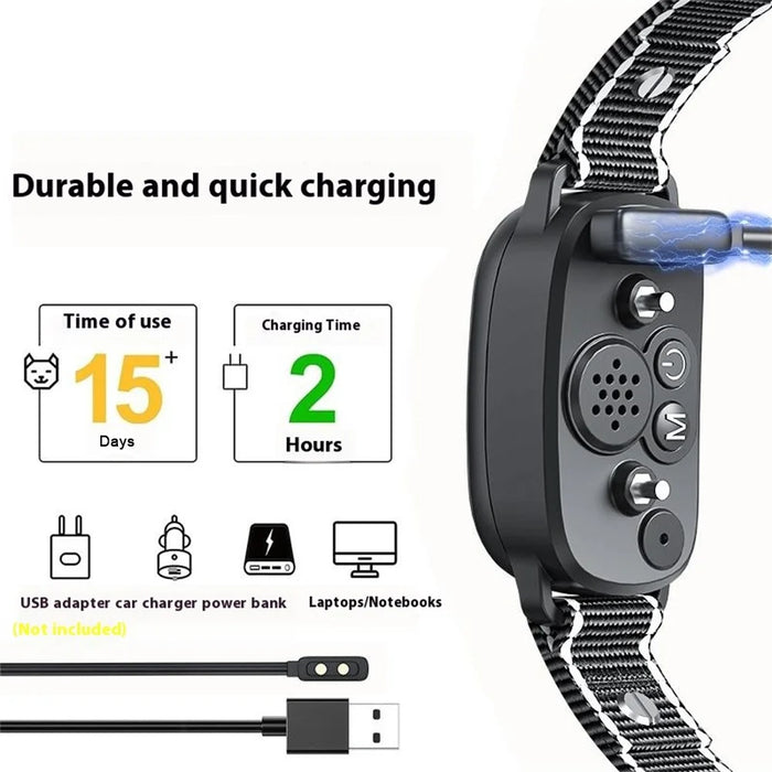 BC3V For Dogs Smart Anti Bark Collar IP67 Waterproof Sound and Vibration Color Screen Pet Training Collar Gift - 5