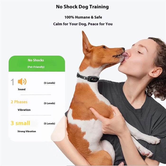 BC3V For Dogs Smart Anti Bark Collar IP67 Waterproof Sound and Vibration Color Screen Pet Training Collar Gift - 6
