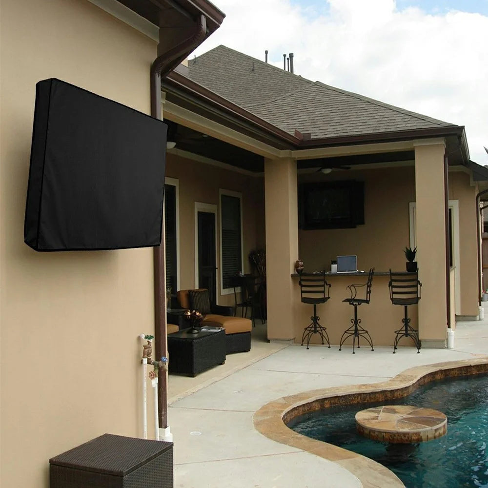 Outdoor Wall Mount TV Waterproof Dust-proof Cover Television Protective Cover for 30-32 inch TV - 2