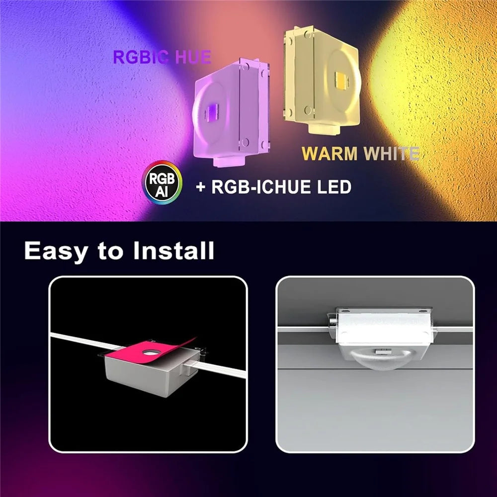 WY021 45M 90-LED WiFi RGBIC Light APP Controlled Smart Outdoor Eaves Lamp IP67 Waterproof - EU Plug - 7
