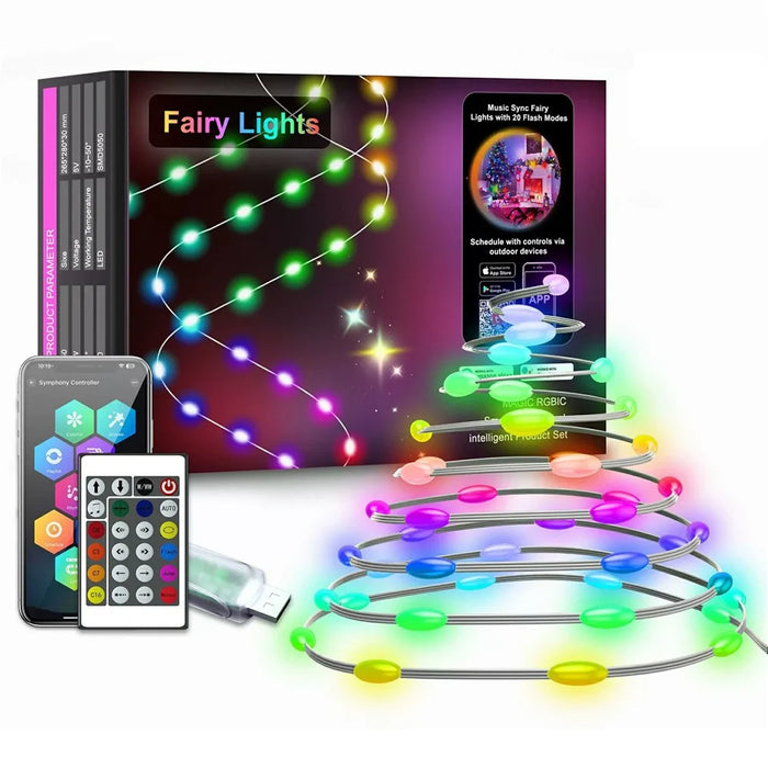 LXDC042 Smart LED String Lights 15M 150 LEDs Christmas Party Decoration Lights App Controlled - 1