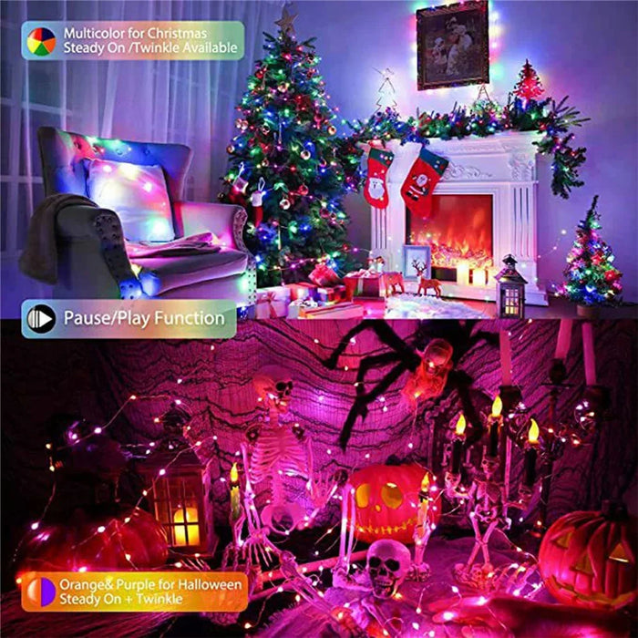 LPX041 Smart LED String Lights 15M 150 LEDs WiFi  /  BT APP Control RGBIC Christmas Decoration Lighting - 4