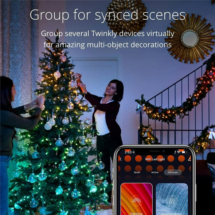 LPX041 Smart LED String Lights 15M 150 LEDs WiFi  /  BT APP Control RGBIC Christmas Decoration Lighting - 5