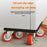 4Pcs Size S Furniture Mover Heavy Duty Metal Base 360 Degree Rotating Wheels for Bed Sofa Universal Moving Tool - Red+Black - 4