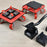 4Pcs Size S Furniture Mover Heavy Duty Metal Base 360 Degree Rotating Wheels for Bed Sofa Universal Moving Tool - Red+Black - 5
