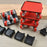 4Pcs Size S Furniture Mover Heavy Duty Metal Base 360 Degree Rotating Wheels for Bed Sofa Universal Moving Tool - Red+Black - 6