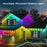 WY021 30m 60-LED Smart Outdoor Eaves Light Waterproof App Control Light String RGB Ambiance Lamp - US Plug - 5