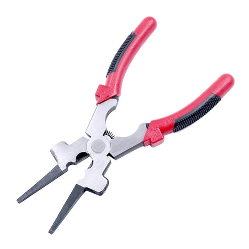 8 Inch Multi-function Welding Tongs High Carbon Steel Welder Gas Welding Protection Long-nosed Clamping Pliers - Red - 1
