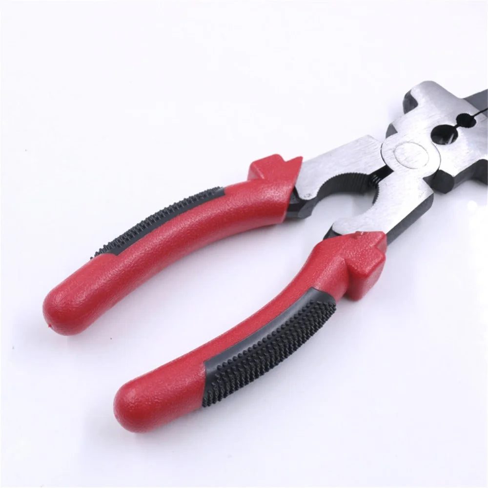 8 Inch Multi-function Welding Tongs High Carbon Steel Welder Gas Welding Protection Long-nosed Clamping Pliers - Red - 7
