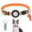 For AirTag Tracker Reflective Pet Collar Silicone Protective Case with Bell / ID Tag - Orange - 1