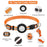 For AirTag Tracker Reflective Pet Collar Silicone Protective Case with Bell / ID Tag - Orange - 2