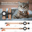 For AirTag Tracker Reflective Pet Collar Silicone Protective Case with Bell / ID Tag - Orange - 6