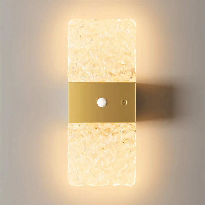 ASW005  /  ASW006 Electroplated Magnetic Wall Light LED Motion Sensor Cordless Touch Control Wall Lamp - Rectangular  /  Gold - 2