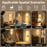 ASW005  /  ASW006 Electroplated Magnetic Wall Light LED Motion Sensor Cordless Touch Control Wall Lamp - Rectangular  /  Gold - 6