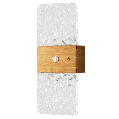 ASW005  /  ASW006 Water Transfer Wood Grain Magnetic Wall Light LED Motion Sensor Cordless Touch Control Wall Lamp - Rectangular  /  Wood Grain - 1