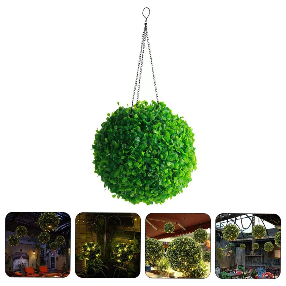 14 x 34cm Solar Powered LED Light Artificial Flower Ball String Lights for Outdoor Garden Decor - 4