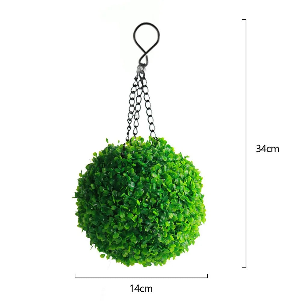 14 x 34cm Solar Powered LED Light Artificial Flower Ball String Lights for Outdoor Garden Decor - 7