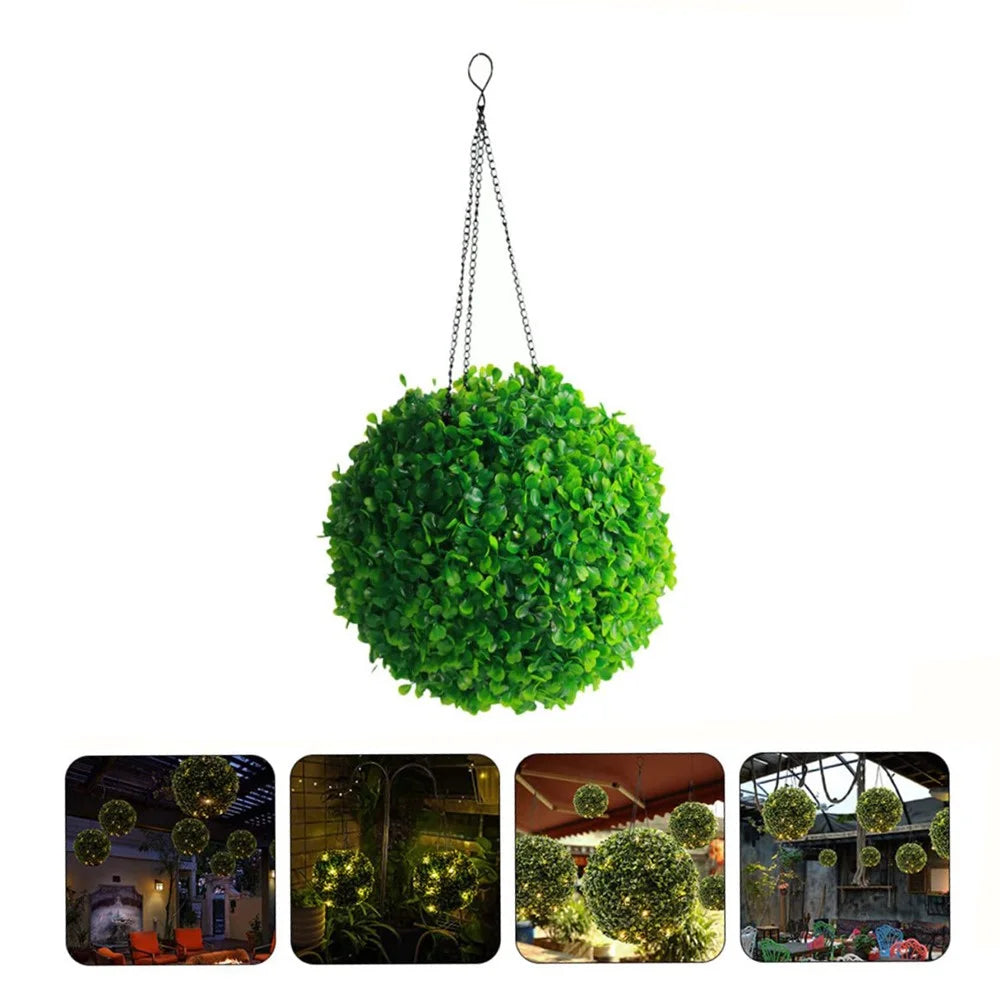 20 x 41cm Solar Powered LED Light Artificial Flower Ball String Lights for Outdoor Garden Decor - 1
