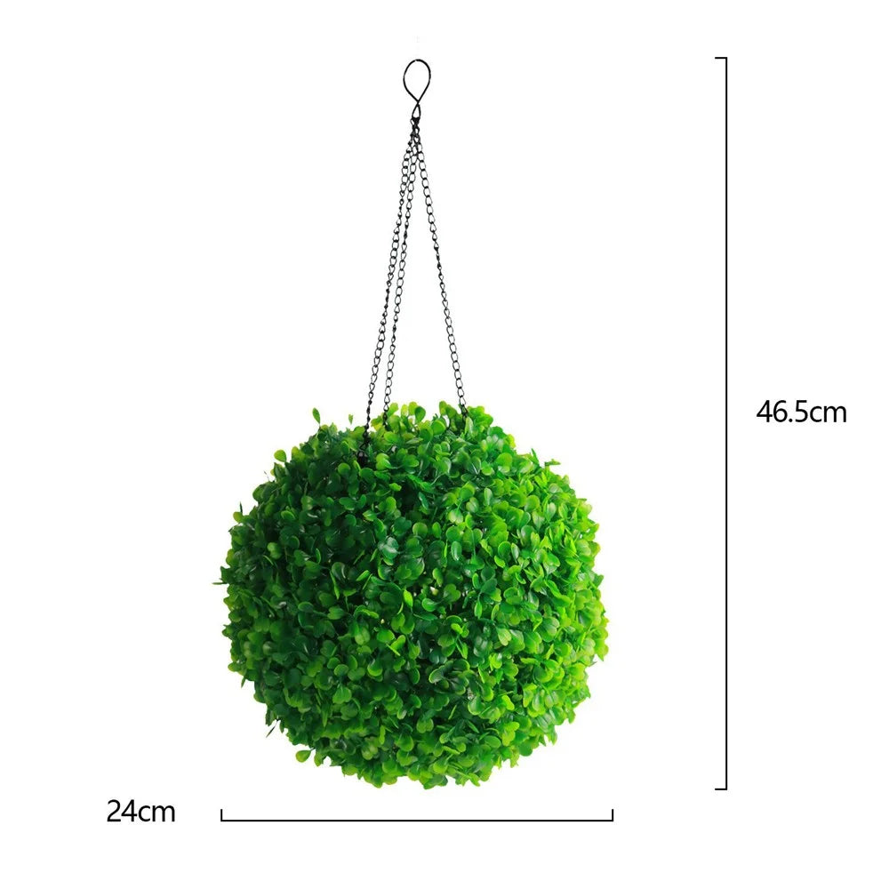 24 x 46.5cm Solar Powered LED Light Artificial Flower Ball String Lights for Outdoor Garden Decor - 6