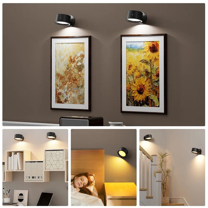 Wall Mounted RGB Picture Light with Remote Control Dimmable LED Spotlight for Artwork Display - 3
