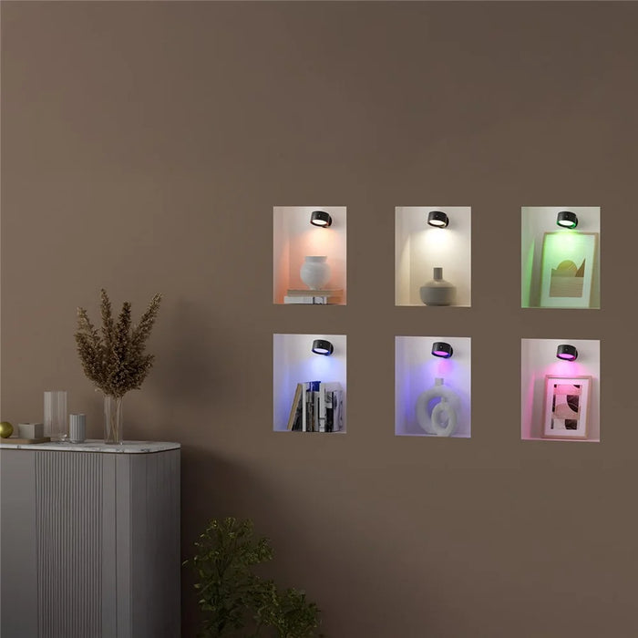 Wall Mounted RGB Picture Light with Remote Control Dimmable LED Spotlight for Artwork Display - 5