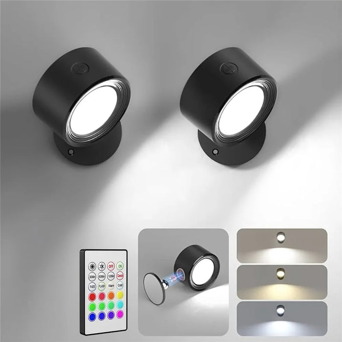 Wall Mounted RGB Picture Light with Remote Control Dimmable LED Spotlight for Artwork Display - 7