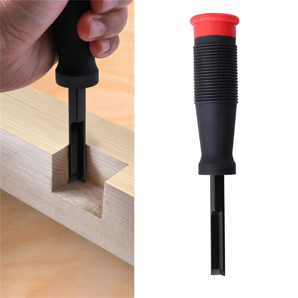 Chrome Vanadium Steel Right Angle Wood Chisel 90° Hinge Mortise Carving Grooving Tool for Woodworking - 8mm  /  Red - 2