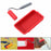 Glue Tray Brush Set Silicone Container with Roller Reusable Paint Tray Woodworking Adhesive Applicator - Red - 2