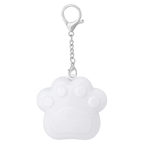 LED Touch Sensor Keychain Light USB-C Rechargeable Purse Handbag Light for Finding Items - Paw  /  White - 1