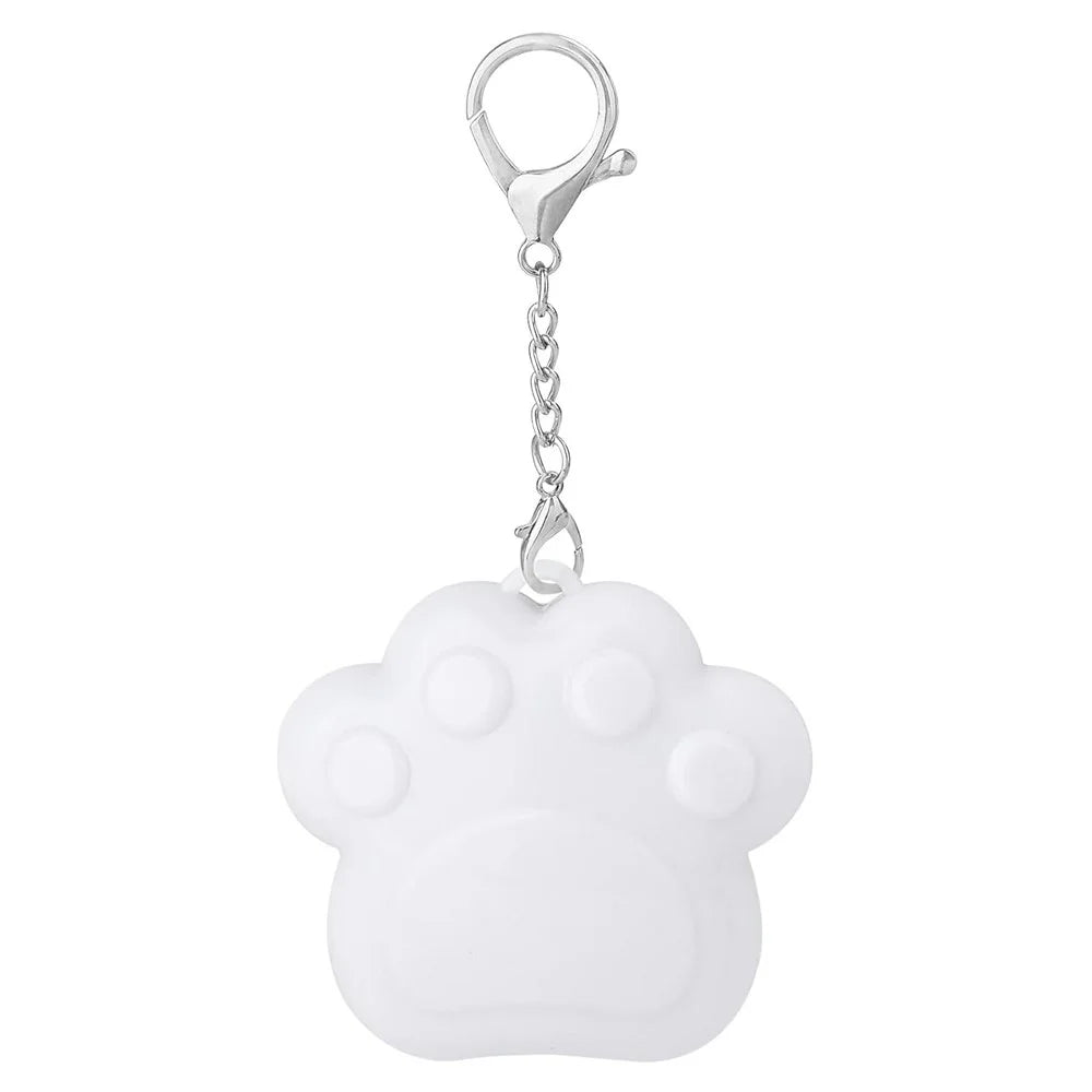LED Touch Sensor Keychain Light USB-C Rechargeable Purse Handbag Light for Finding Items - Paw  /  White - 1