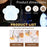 LED Touch Sensor Keychain Light USB-C Rechargeable Purse Handbag Light for Finding Items - Paw  /  White - 6