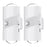 YSJ-008A 2Pcs RGB Night Light Smart Motion Sensor 4-level Brightness Magnetic Wall Light for Hallway - White - 1